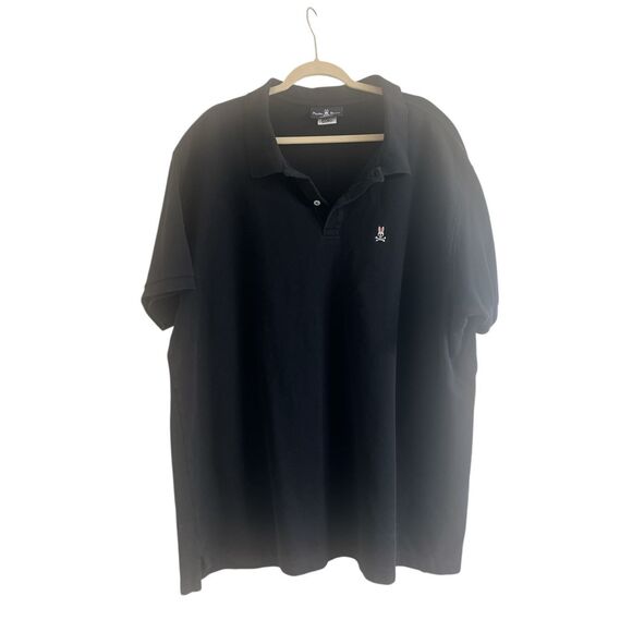 ✨PSYCHO BUNNY by ROBERT GODLEY CLASSIC BLACK SZ 4X POLO✨ - Picture 5 of 9